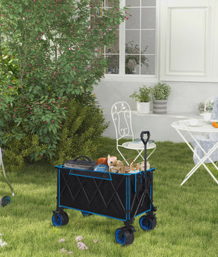 WOLTU Vouwbare Transportkar met Remmen - 240L Camping Kar voor Tuin, Strand & Boodschappen