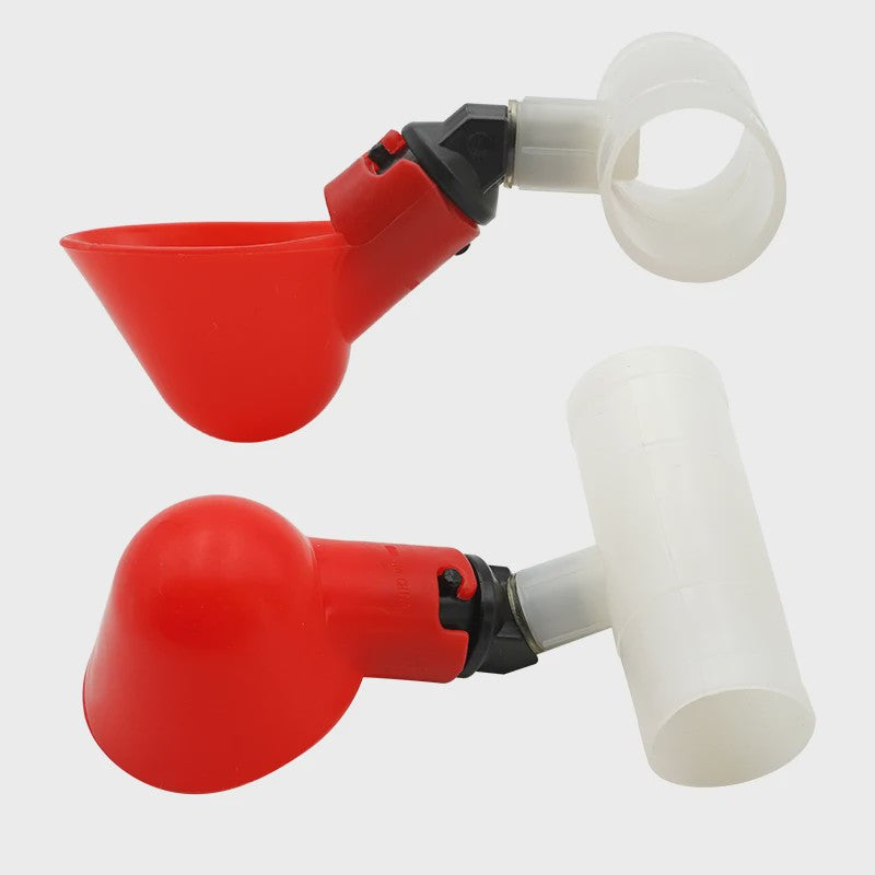10x Automatische Drinkbakken voor Kip en Kwartel met Gele Tepel - Pluimvee Water Systeem