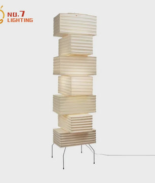 Akari Noguchi Stijl Verticale Vloerlamp - Japans Design Rijstpapier