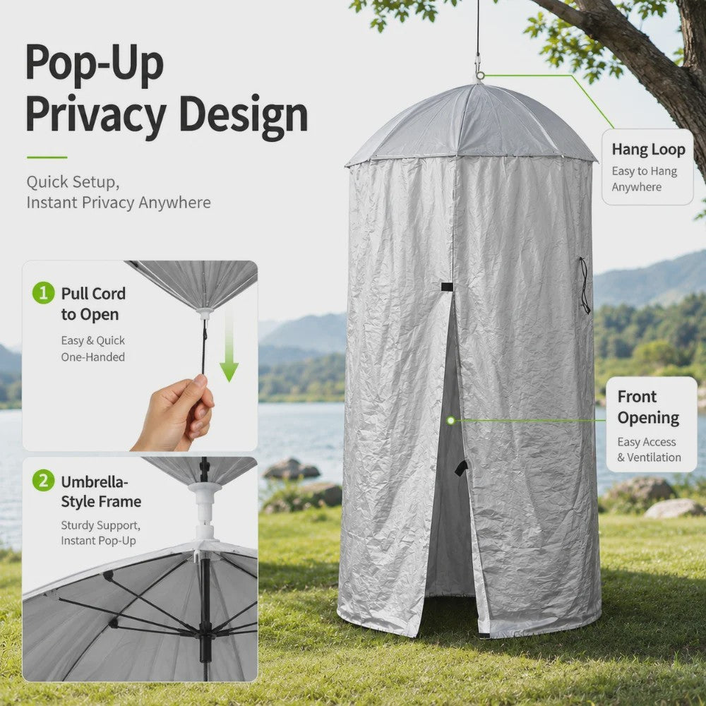 Draagbare Privacy Shelter Tent - Pop-Up Omkleed- en Douchetent voor Camping & Outdoor (77/90cm)