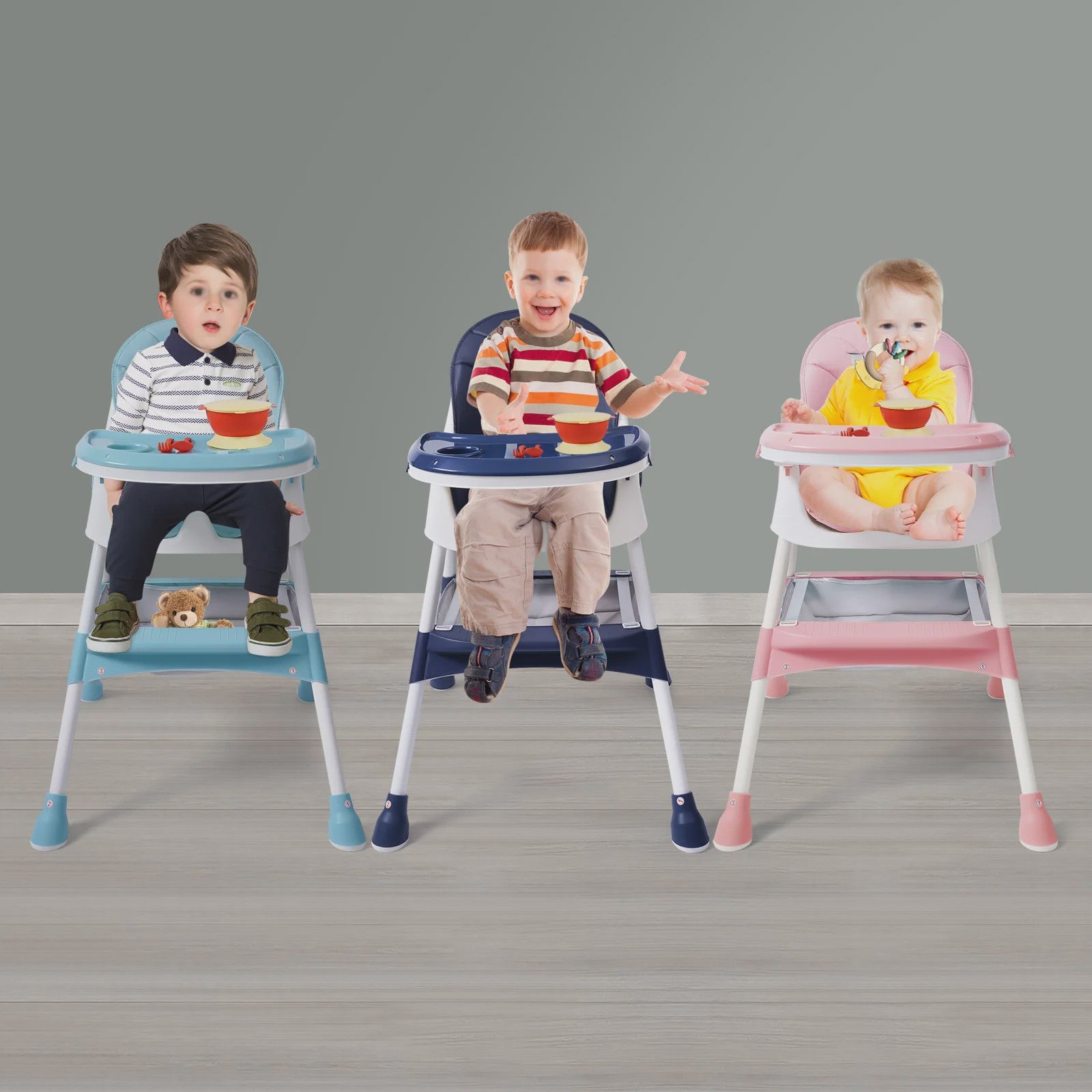 Kinder Kinderstoel Vanaf Geboorte met Tafel en In Hoogte Verstelbaar - Veilig en Comfortabel Eten