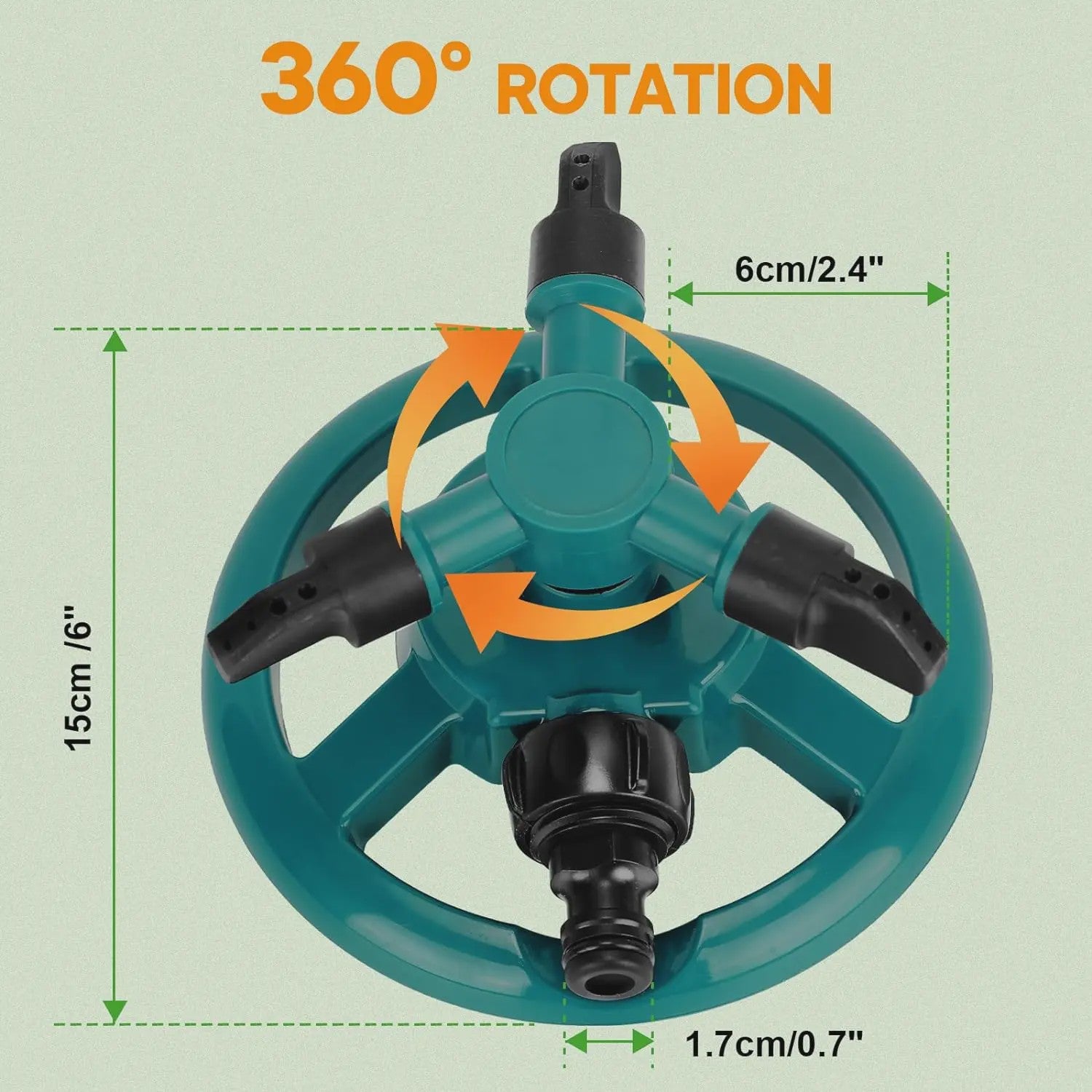 Automatische 360° Grasparkler: Efficiënte Tuinirrigatie