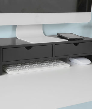 Monitorstandaard met 2 Lades - Bureau Organizer - Verhoogt uw Scherm - 47x11x18cm