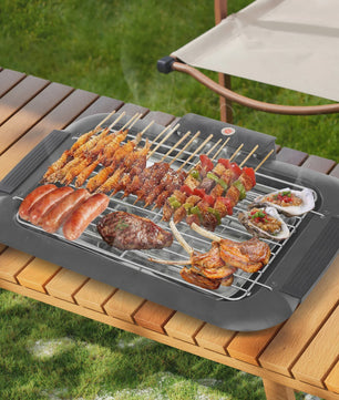 Elektrische Tafelgrill 2000W met 6 Temperatuurstanden - Perfect voor Binnen & Buiten
