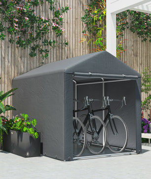 Outsunny Tuinopslag Tent 2x2m - Waterdichte Fietsenstalling met Stalen Frame