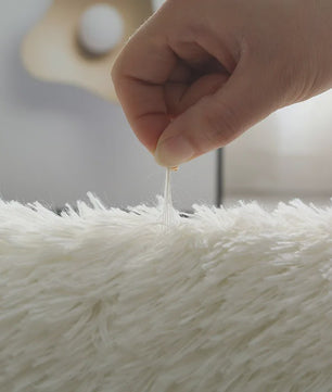 Luxe Witte Pluizige Vloerkleed - Zacht & Antislip voor Woonkamer & Slaapkamer