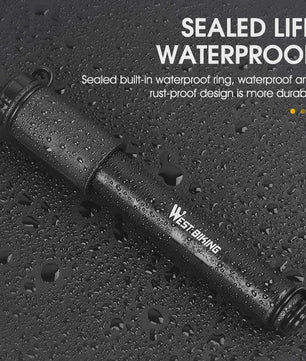 WEST BIKING Mini Fietspomp 100PSI Aluminium - Schrader & Presta Ventiel