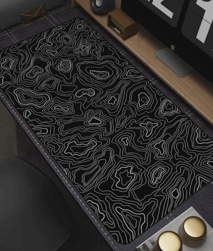 Extra Grote XL Gaming Muismat - Zwart/Wit Abstract Design