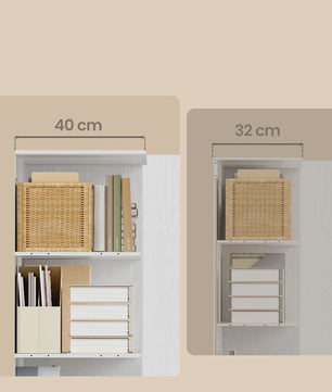 Hoge Opbergkast met 4 Deuren en 5 Planken - 180 cm Hoog, Veelzijdig