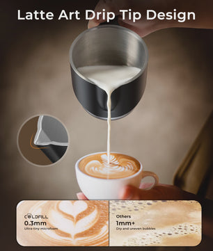 Automatische Melkopschuimer 6-in-1: Warme & Koude Schuim voor Koffie & Cappuccino