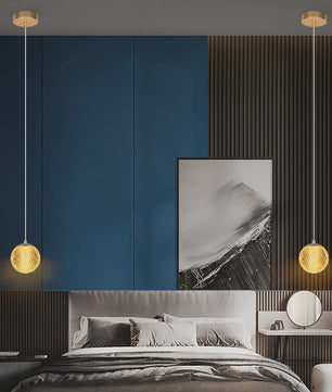 Moderne Sfeerverlichting Hanglamp - Kristallen Bol Design voor Slaapkamer & Nachtkastje