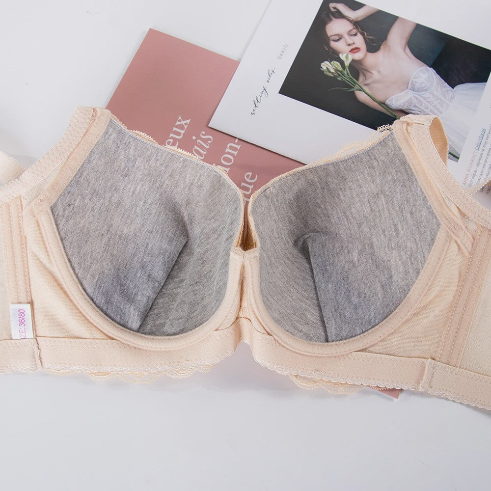 Plus Size Kant BH met Push-Up Effect - Comfortabele Bralette voor Dames (80-105 C/D Cup)