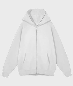 Unisex Full Zip Hoodie - Casual Streetwear & Hip-Hop Stijl