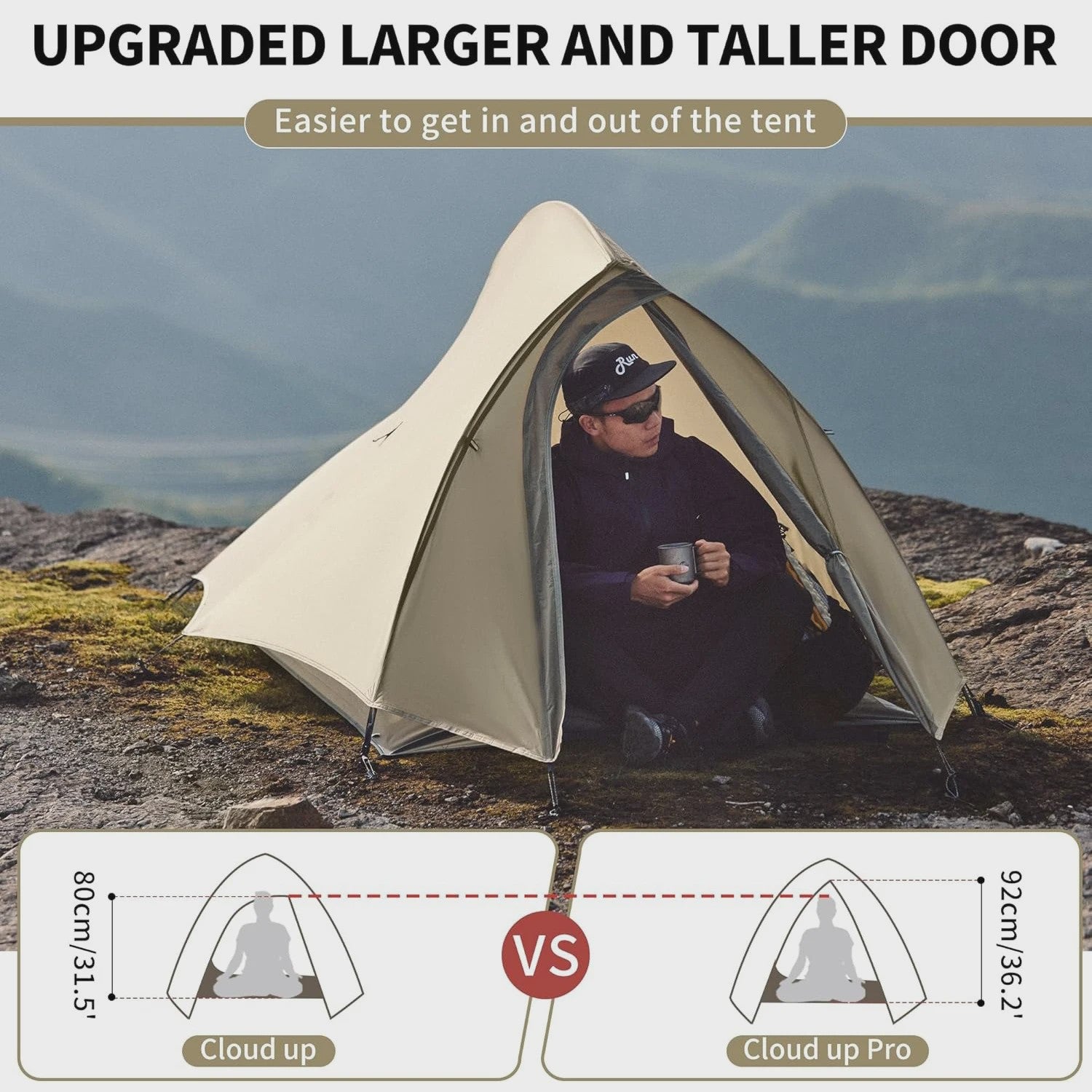 Naturehike Cloud Up Pro Tent 2 Persoons - Ultralicht, Waterdicht & Compact