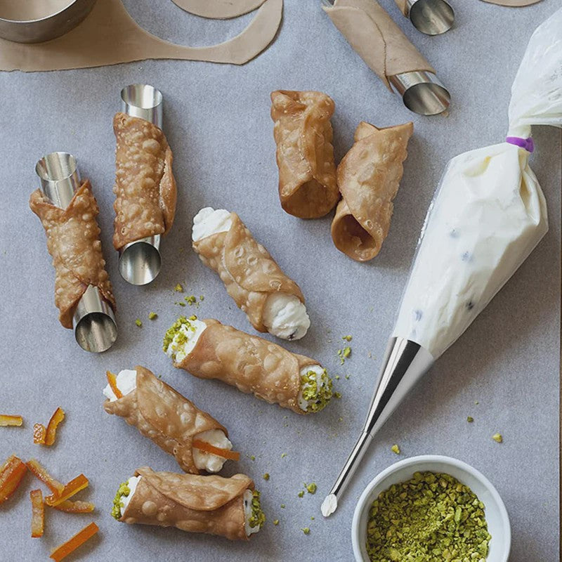 Roestvrijstalen Bakvormen Set: Croissant & Cone Molds voor Thuisgebruik