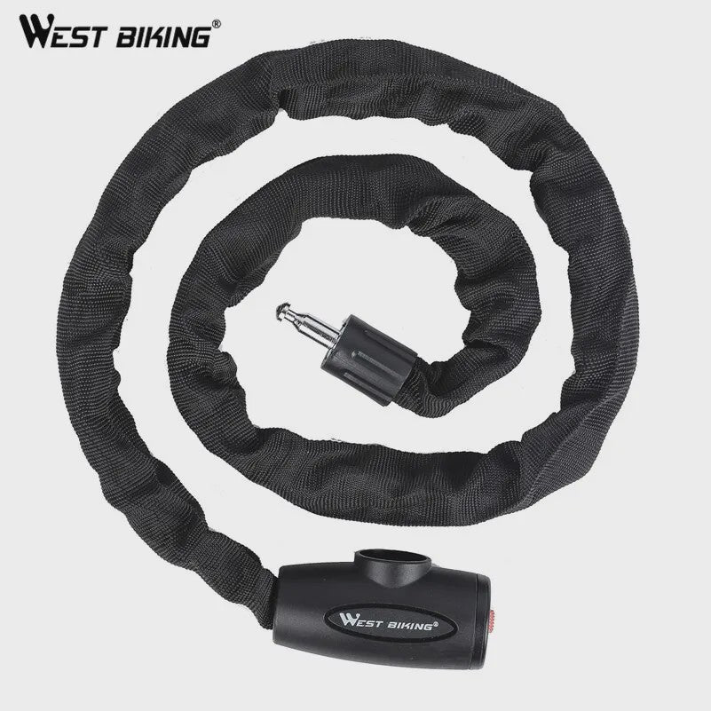 WEST BIKING Fiets Ketting Anti-diefstal Sluiting - Stevig Staal & Duurzaam