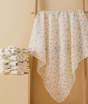 Dubbellaagse Baby Swaddle Deken - Zacht, Ademend & Multifunctioneel met Schattige Patronen