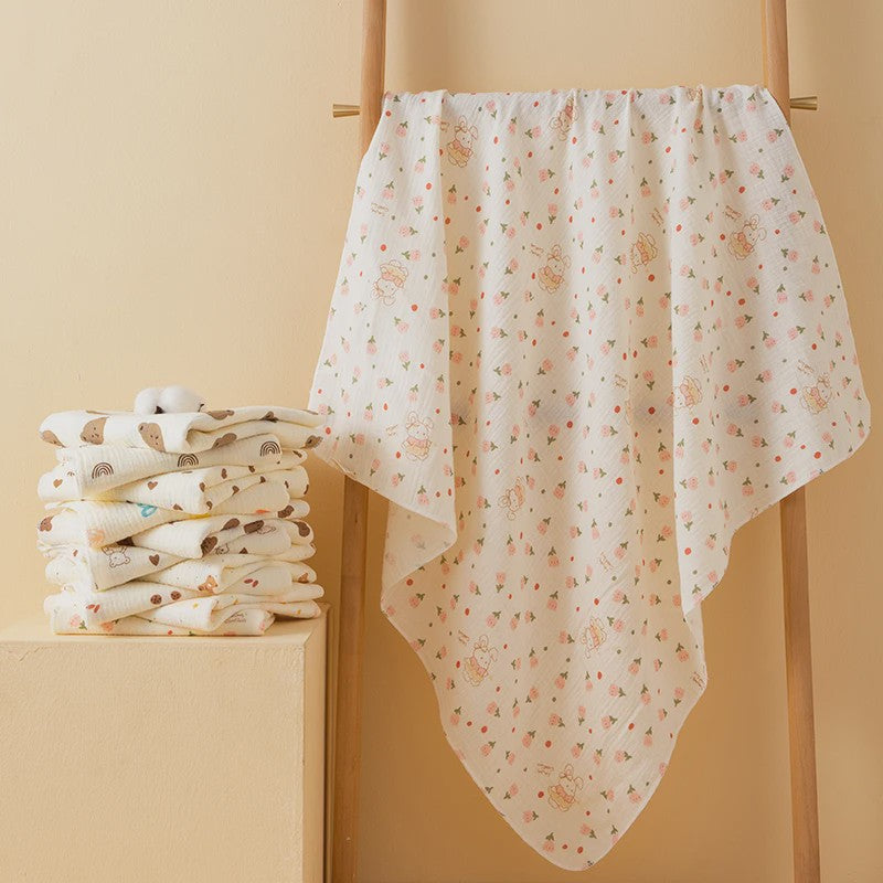 Dubbellaagse Baby Swaddle Deken - Zacht, Ademend & Multifunctioneel met Schattige Patronen