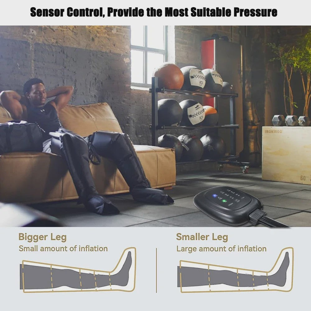 Luxe Luchtcompressie Beenmassager met Shiatsu Kneading - Ontspanning voor Voeten, Enkels & kuiten