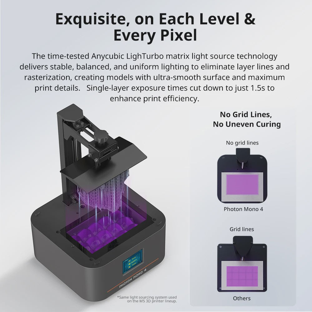 Anycubic Photon Mono 4 AE 3D Resin Printer - 7" 10K Scherm, Hoge Snelheid