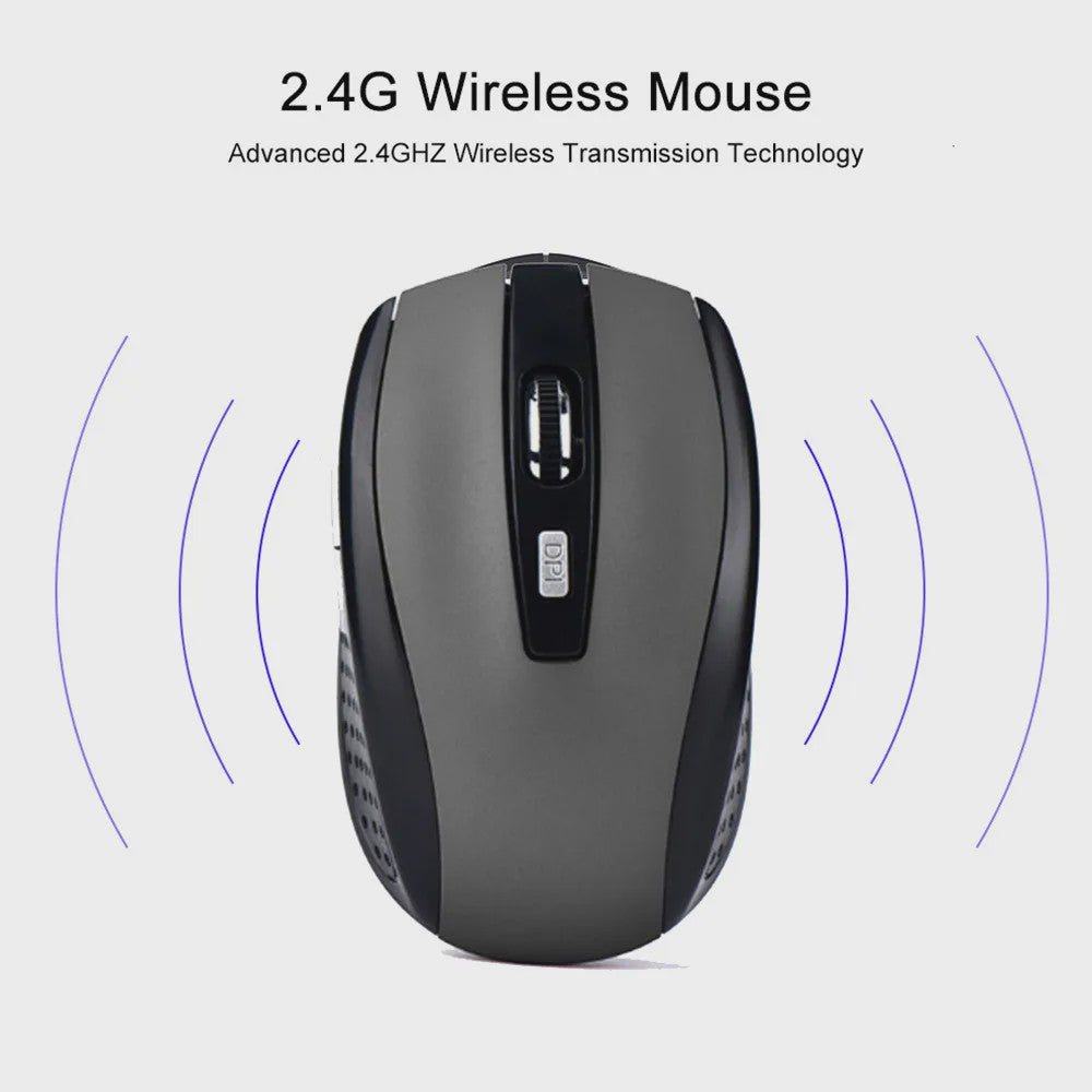 Draadloze Muis 2.4Ghz - Slim, Stil & Ergonomisch met Instelbare DPI voor PC/Laptop