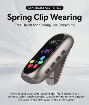 Clip-on Bluetooth Oordopjes met Microfoon & TF-kaart - Draadloze Gaming & Karaoke Headset