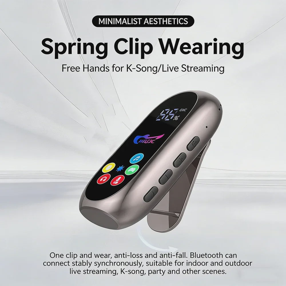Clip-on Bluetooth Oordopjes met Microfoon & TF-kaart - Draadloze Gaming & Karaoke Headset