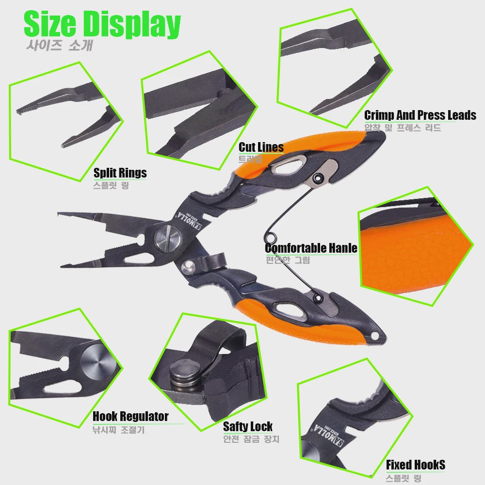 Multifunctionele Vis Tangen - 420 Roestvrij Staal - Lijnknipper & Haakverwijderaar