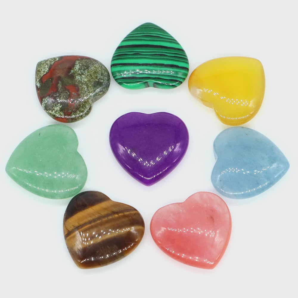 Natuurlijke Hartvormige Kristalstenen (20mm) - Amethist, Edelsteen voor DIY & Decoratie