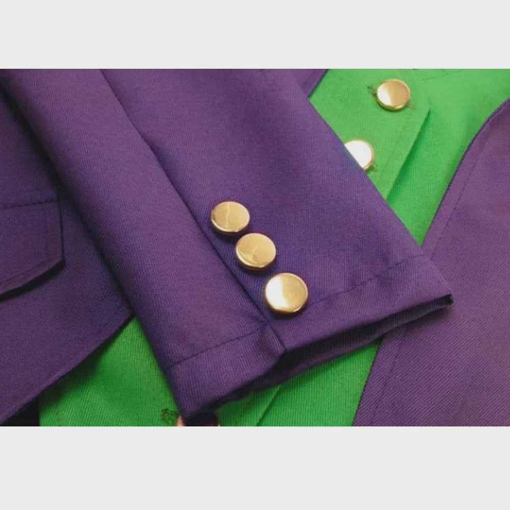 Joker Cosplay Kostuum voor Heren en Kinderen - Complete Tuxedo Set met Jas, Vest en Broek