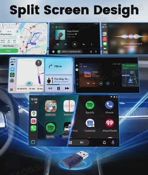 CarlinKit 5.0 Mini Ultra Draadloze Adapter voor Android Auto & CarPlay