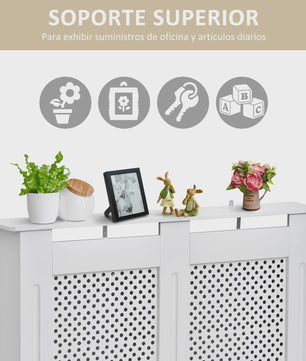 Homcom Houten Radiatorombouw 111.5x19x82cm - Elegant & Modern Design