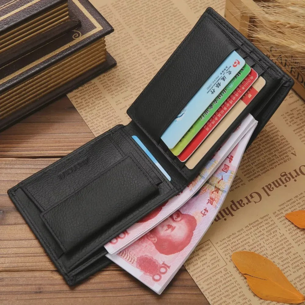 Luxe Heren Portemonnee van Echt Leer - Compact & Stijlvol