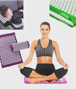 Acupressuur Mat & Kussen Set - Ontspanning, Stressvermindering en Rugpijn Verlichting