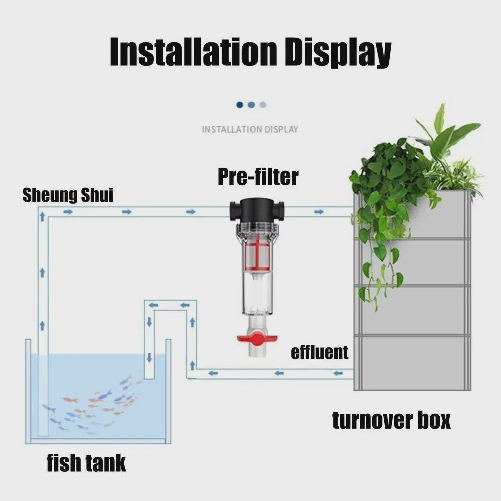 Precisie Aquarium Filter voor Afscheiding Visafval - Efficiënte Reiniging