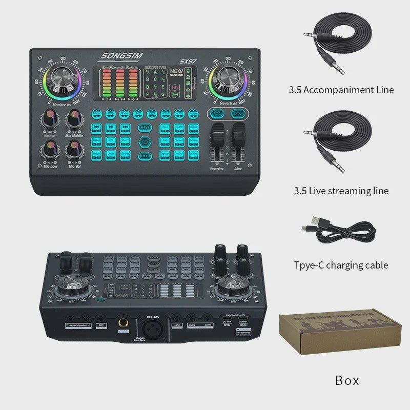 Professionele Mixer Soundcard voor Live Streaming en E-commerce