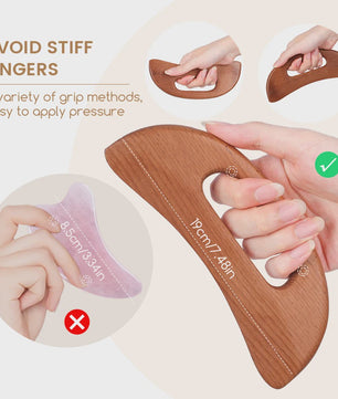 Houten Guasha Board & Lymfedrainage Massager - Ontspanning en Herstel