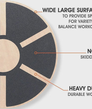 Houten Wobble Balansbord - Non-Slip Fitness & Yoga Oefenbord voor Thuisgebruik
