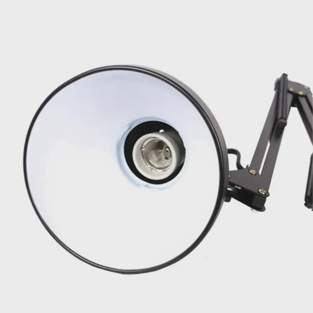 Verstelbare Zwanenhals Bureaulamp met Klem - Flexibele Studielamp voor E27/E26