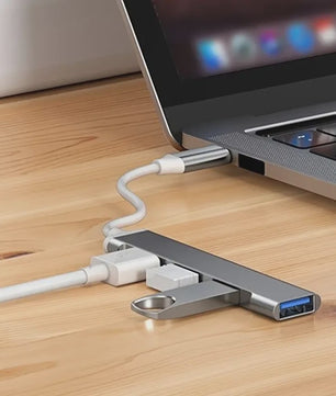 USB-C Hub 4-Poorts Multi-Splitter met OTG Functie voor Laptops en Smartphones
