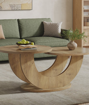 Moderne Ronde Salontafel met Uniek U-vormig Frame - 46 inch