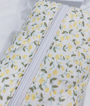 Gewatteerde Make-uptas met Bloemenprint - Ruime Toilettas en Opbergorganizer voor Reizen