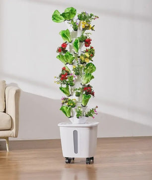 Verticale Hydroponische Toren Tuin - 50 Plantplekken met Waterpomp & Wielen
