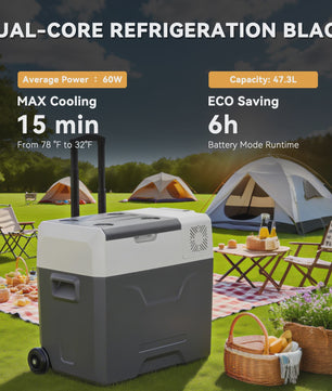 Podofo Draagbare Auto Koel-/Vriesbox 30L-50L - Compressor Koelkast voor Camping & Reizen