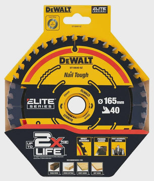 DEWALT Cirkelzaagblad DT10640 - 165mm 40T - Duurzaam & Multifunctioneel