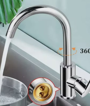Draaibare Keukenkraan met Hete en Koude Waterfunctie - Zwenkbaar en Praktisch