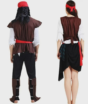 Piraten Kostuum Captain Jack Sparrow Stijl - Heren & Dames - Carnaval & Halloween