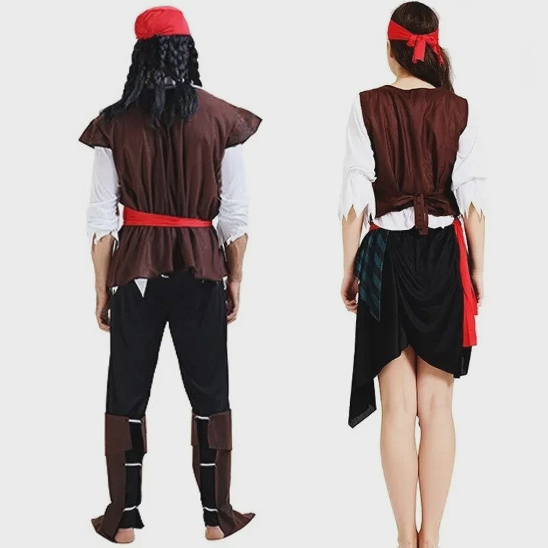 Piraten Kostuum Captain Jack Sparrow Stijl - Heren & Dames - Carnaval & Halloween