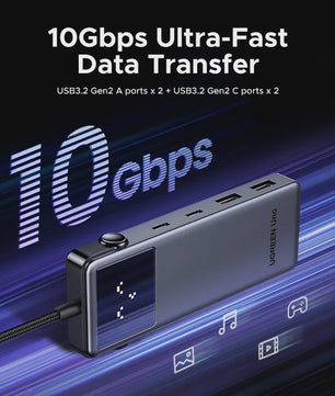 UGREEN Uno 6-in-1 USB-C Hub: 4K60Hz, 100W PD, 10Gbps Data Transfer & Docking Station
