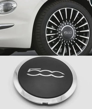 Set Naafdoppen Velgen 500 Logo voor Fiat 500 - 4 Stuks